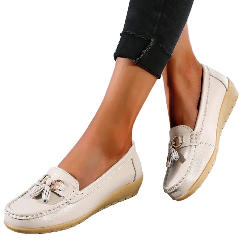 Women’s Classic Loafers – Soft Sole Design with Decorative Tassel Detail
