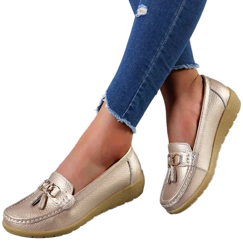 Women’s Classic Loafers – Soft Sole Design with Decorative Tassel Detail