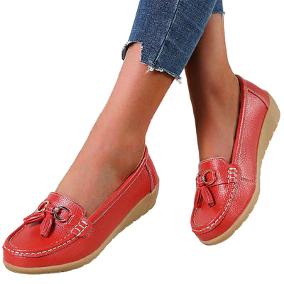 Women’s Classic Loafers – Soft Sole Design with Decorative Tassel Detail