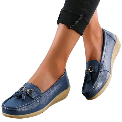 Women’s Classic Loafers – Soft Sole Design with Decorative Tassel Detail