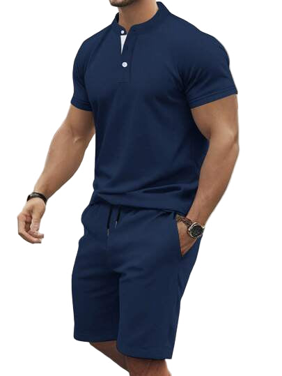 Men's Casual Summer Short and Shirt Set