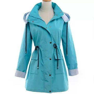 Women's Classic Hooded Trenchcoat