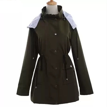 Women's Classic Hooded Trenchcoat