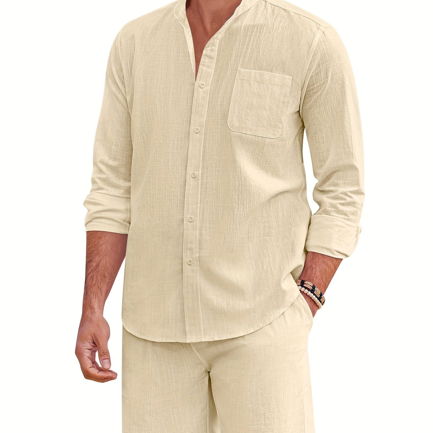 Men's Minimalist Long Sleeve Button Down Set