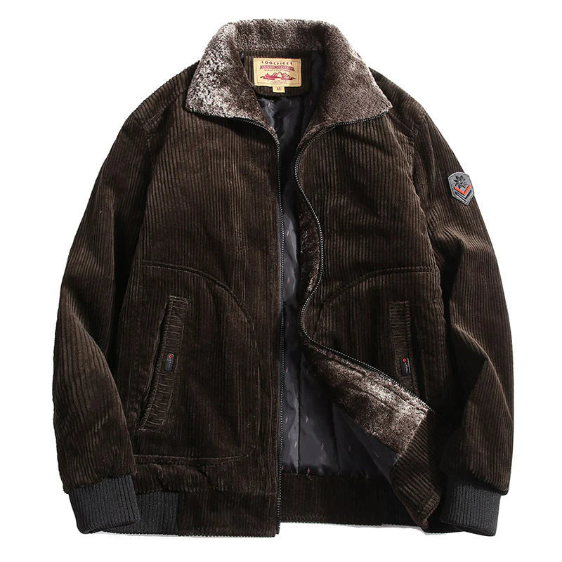 Men's Vintage Style Oversized Corduroy Winter Jacket