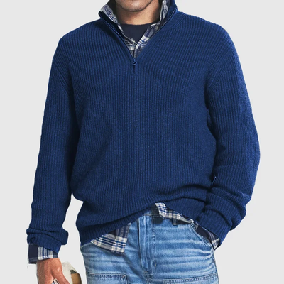 Business Casual Men's Zip Sweater