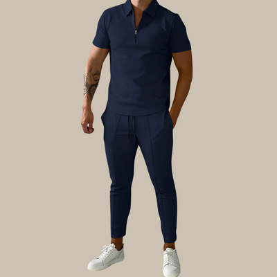 Van Hallen Set | 2-piece men's set with polo shirt and pants