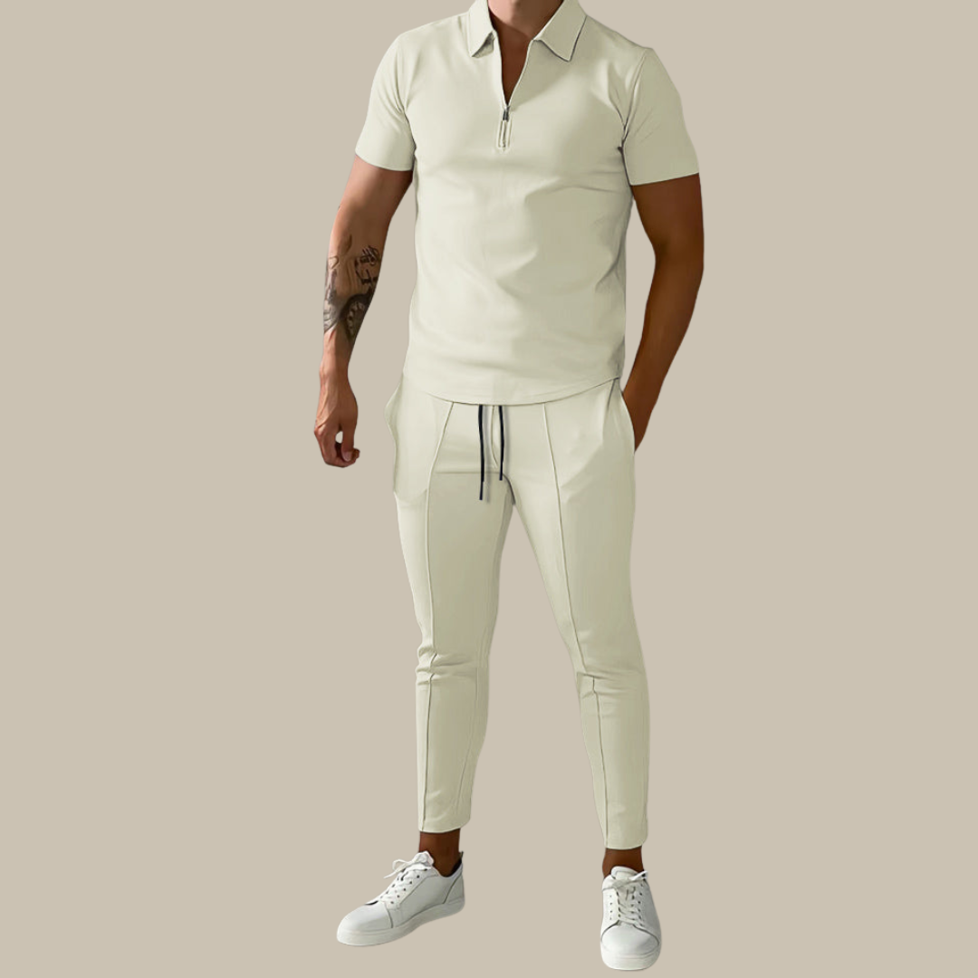 Van Hallen Set | 2-piece men's set with polo shirt and pants