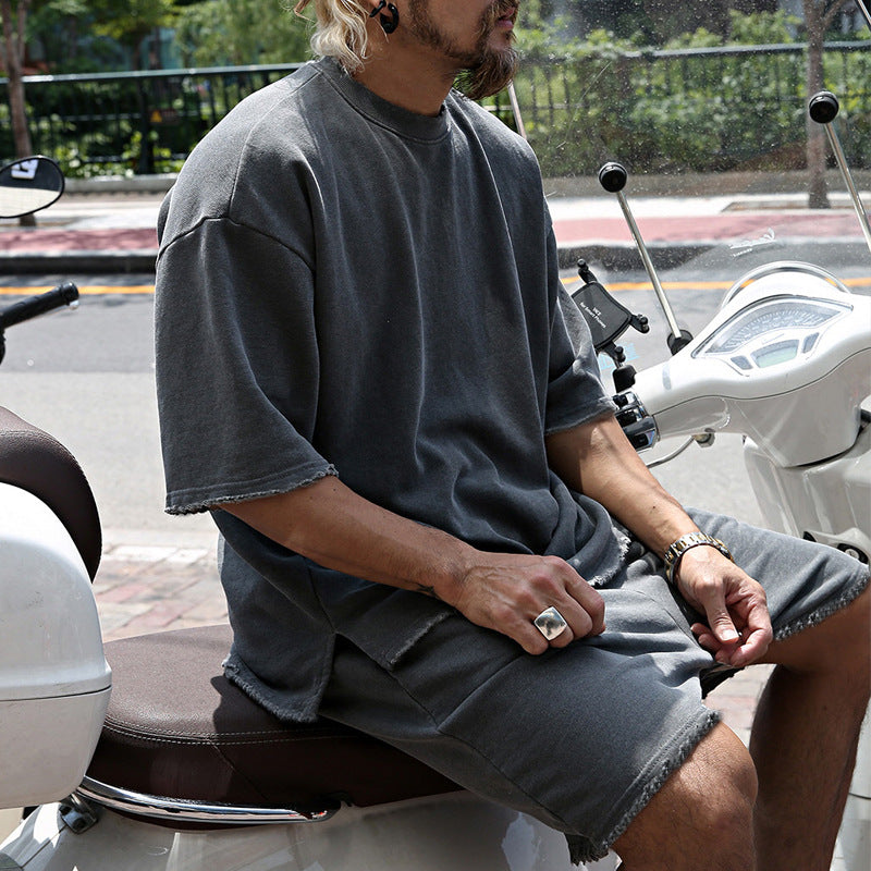 Van Hallen loungewear | Casual two-piece set with oversized t-shirt and loose shorts for men