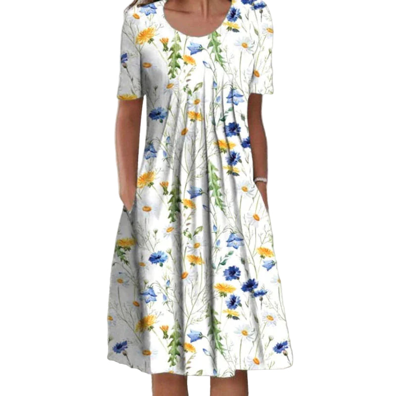 Women’s Casual Dress – Light Floral Print & Relaxed Everyday Fit