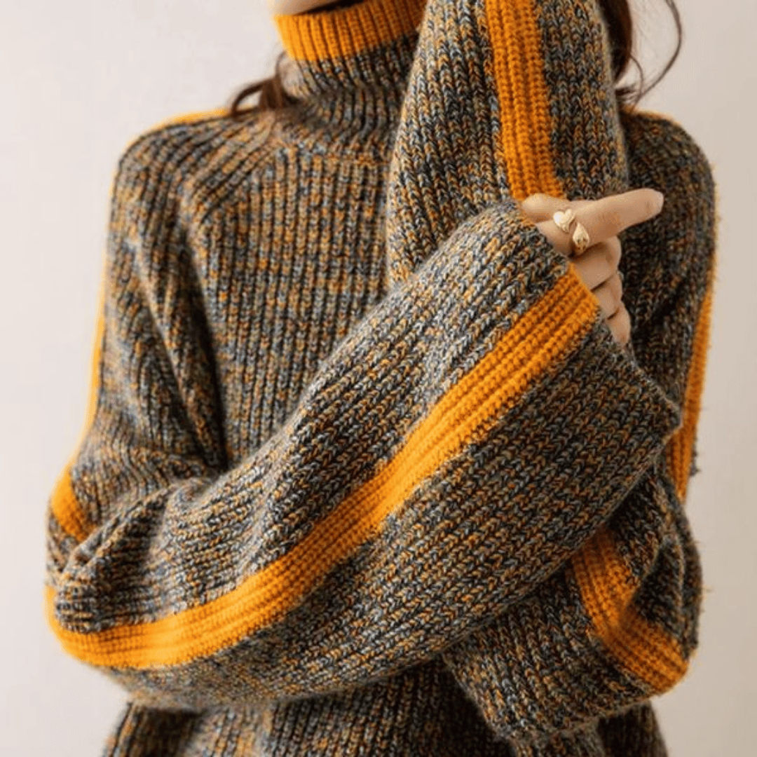 Knitted Turtleneck Jumper for Women