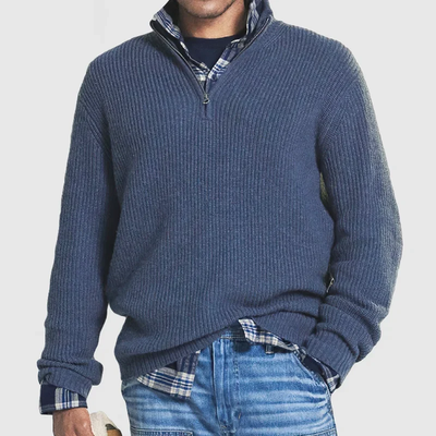 Business Casual Men's Zip Sweater