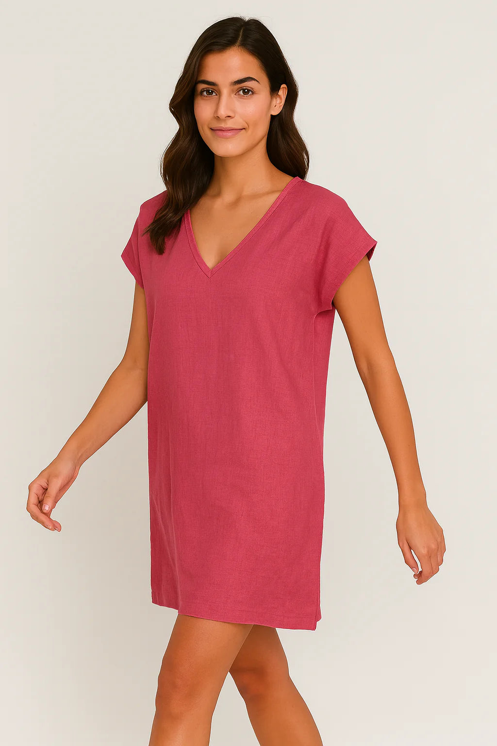 Women’s V-Neck Dress – Effortless Everyday Style with a Relaxed Silhouette