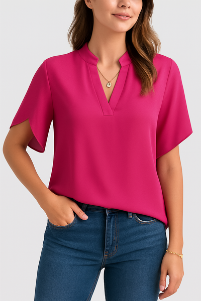 Women's Trendy V-Neck Split Sleeve Blouse