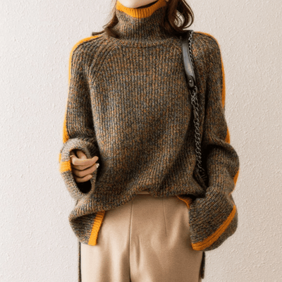 Knitted Turtleneck Jumper for Women