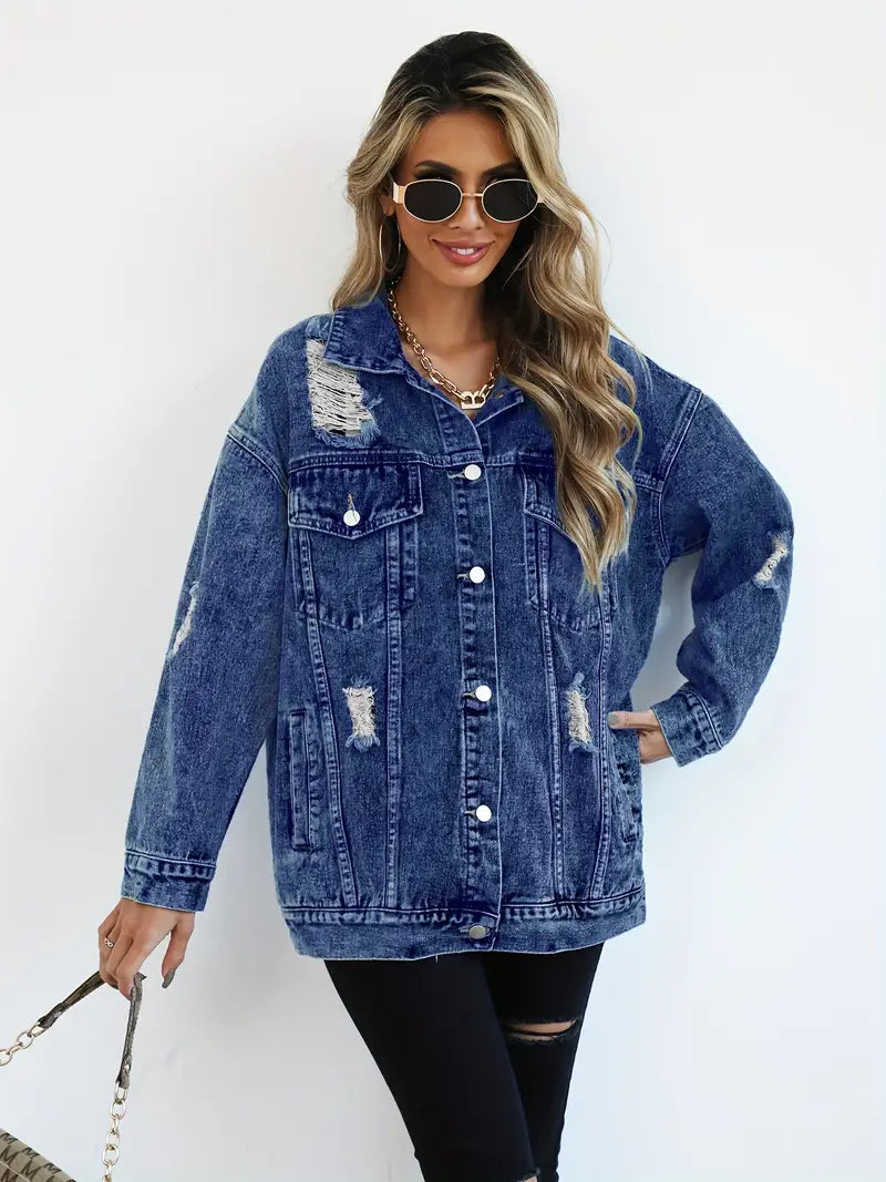 Oversized Denim Jacket for Women