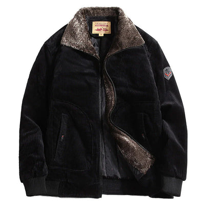 Men's Vintage Style Oversized Corduroy Winter Jacket