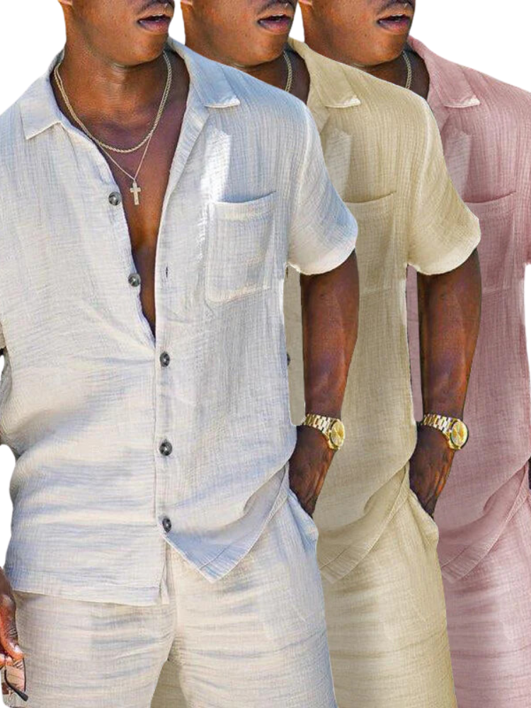 Two-Piece Men's Linen Set