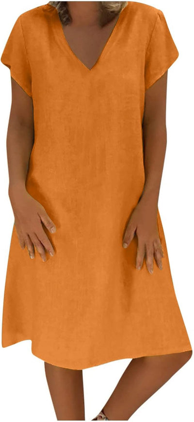 Women's Retro-style V-neck Dress