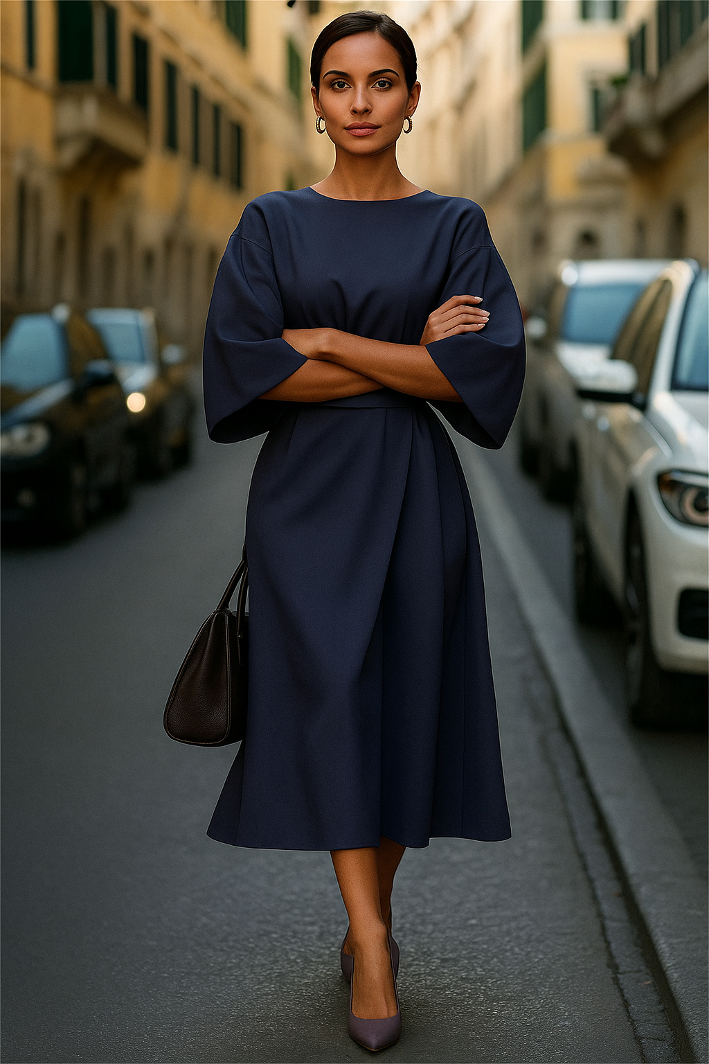 Women's Casual Balloon Sleeve Dress