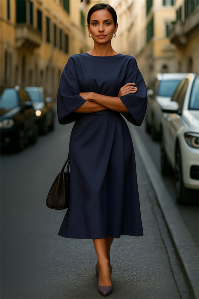 Women's Casual Balloon Sleeve Dress