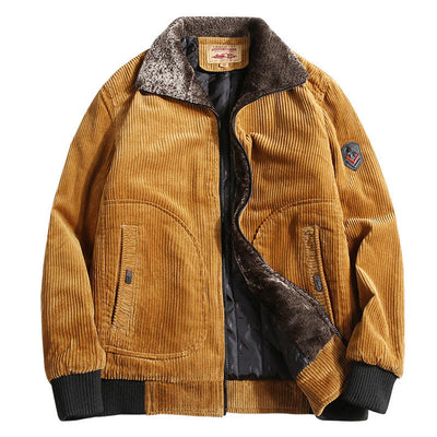 Men's Vintage Style Oversized Corduroy Winter Jacket