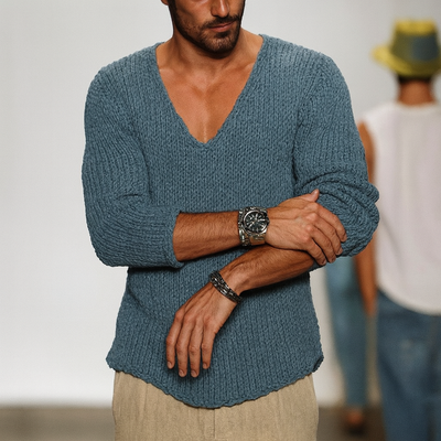 Men's Trendy V-Neck Knitted Sweater