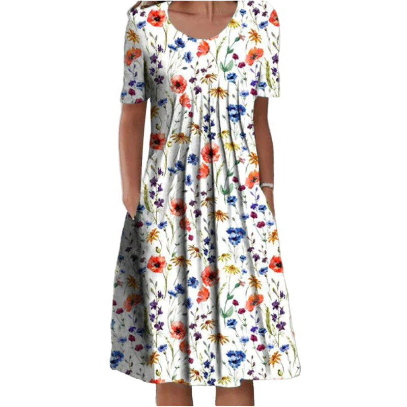 Women’s Casual Dress – Light Floral Print & Relaxed Everyday Fit