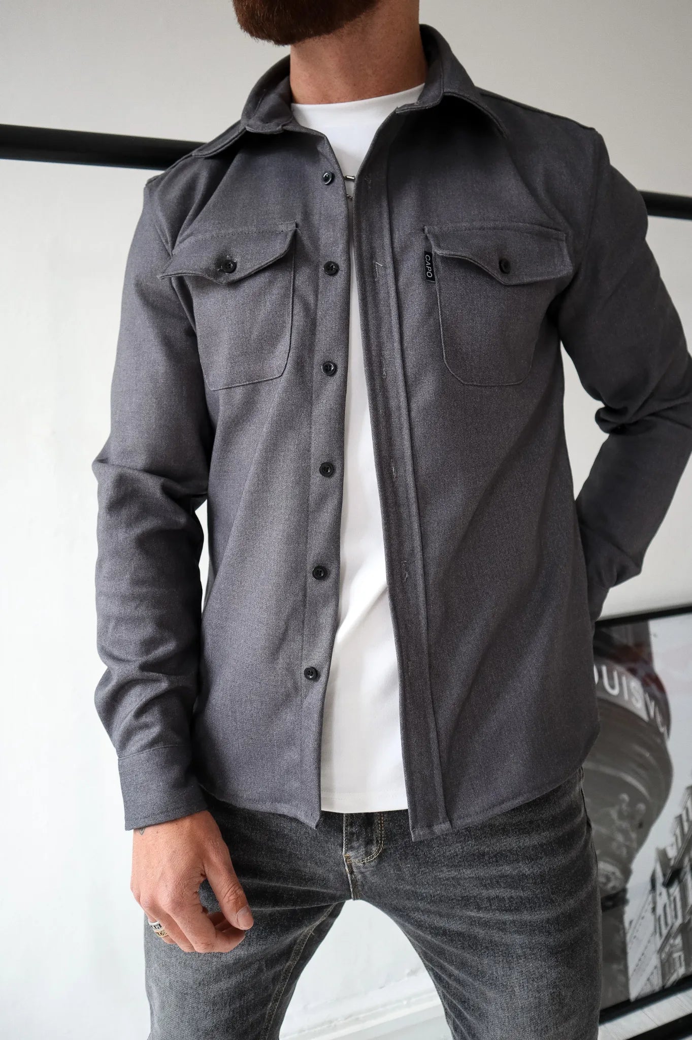 Men's Overshirt Jacket – Regular Fit Easy Care