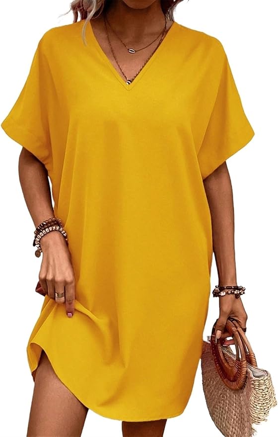 Women's Retro-style V-neck Dress
