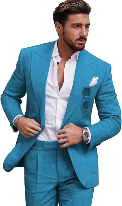 Men's Casual Slim Fit Linen Blazer