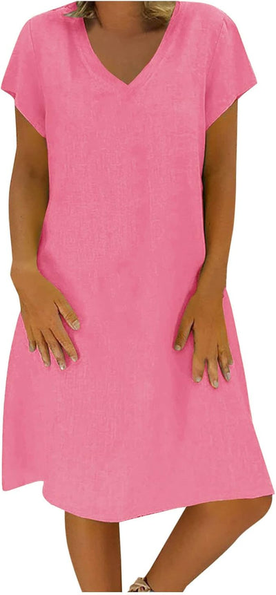 Women's Retro-style V-neck Dress