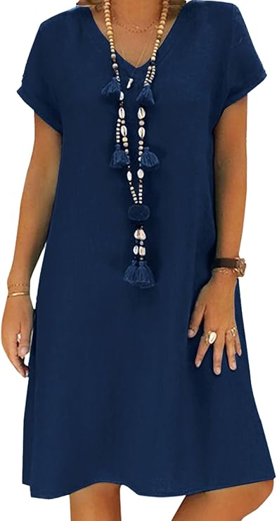 Women's Retro-style V-neck Dress