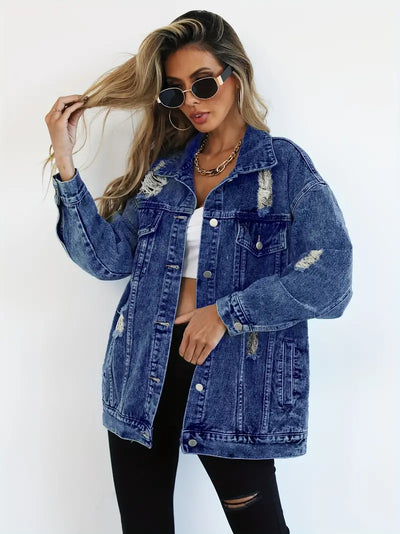 Oversized Denim Jacket for Women