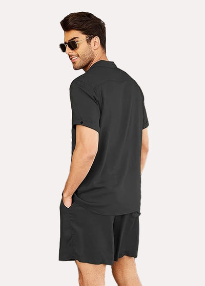 Men's Casual Button-Front Shirt