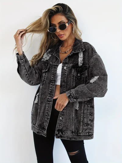 Oversized Denim Jacket for Women