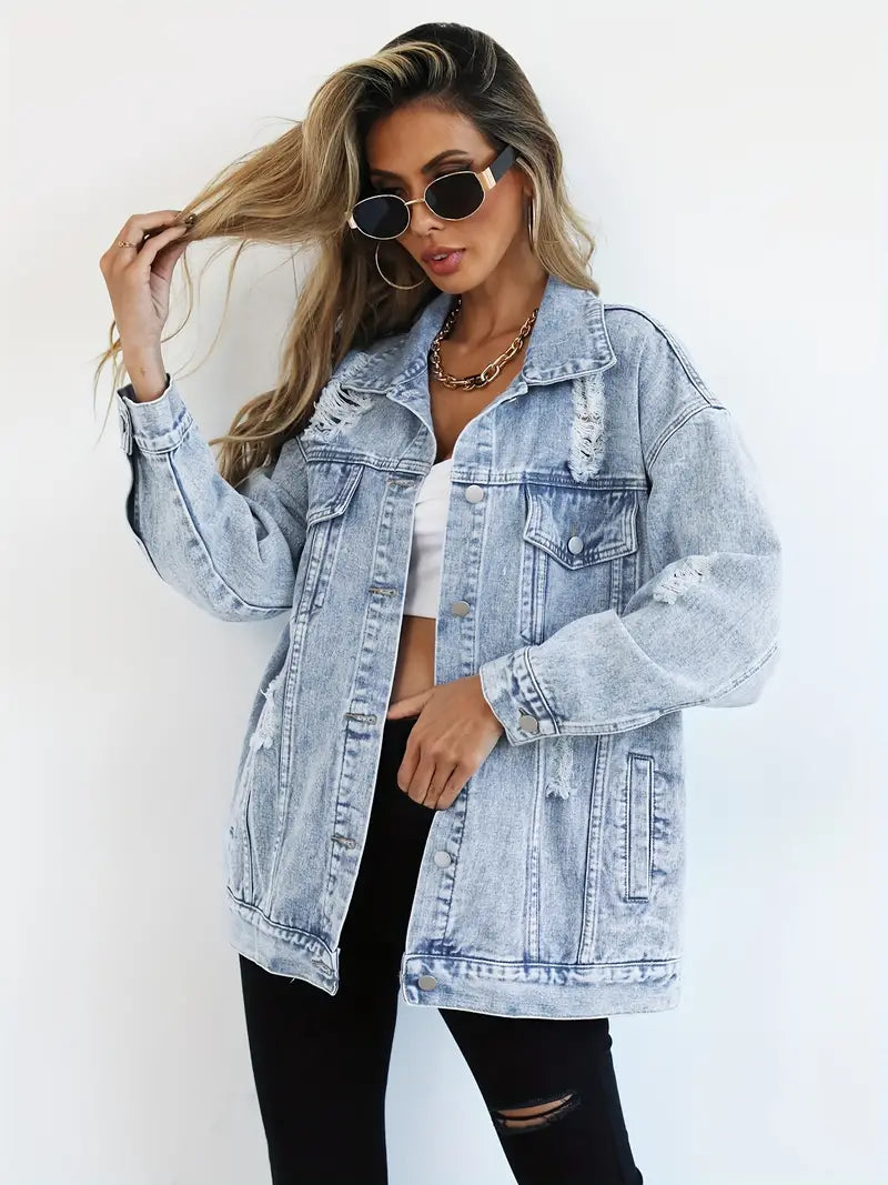 Oversized Denim Jacket for Women