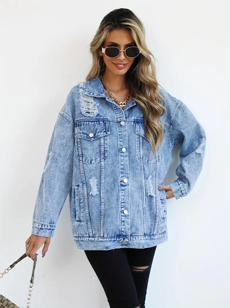 Oversized Denim Jacket for Women