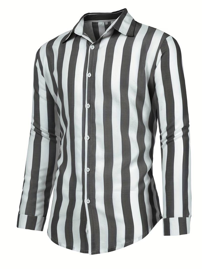 Striped Men's Long-Sleeve Shirt