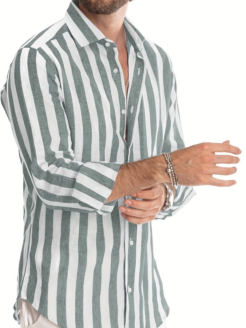 Striped Men's Long-Sleeve Shirt