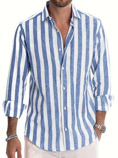 Striped Men's Long-Sleeve Shirt