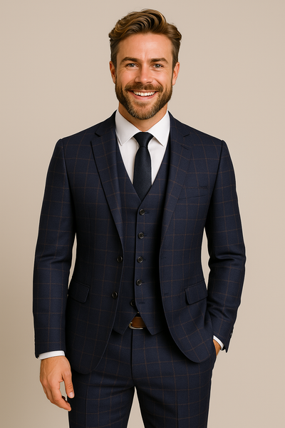 Elegant Peaky-Inspired 3-Piece Suit for Men