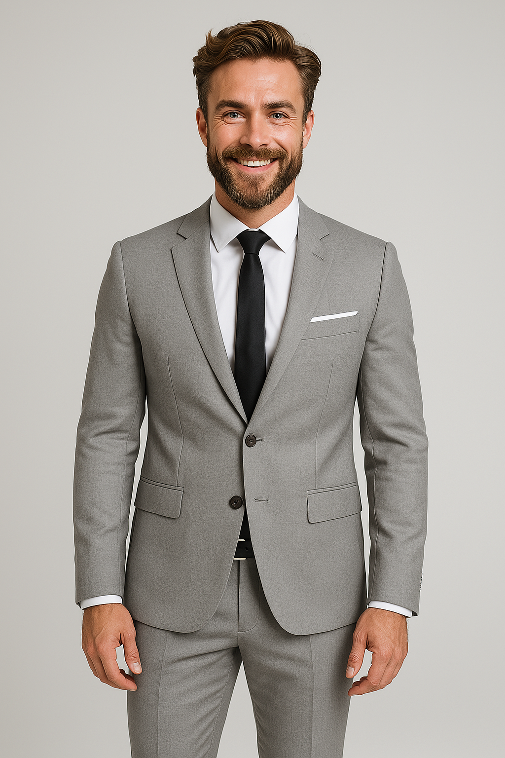 Men's Classic-Fit Two-Piece Suit – Blazer and Trousers