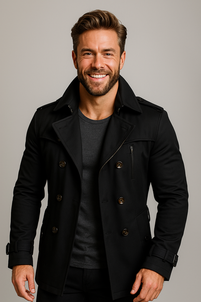 Men's Business Casual Trenchcoat