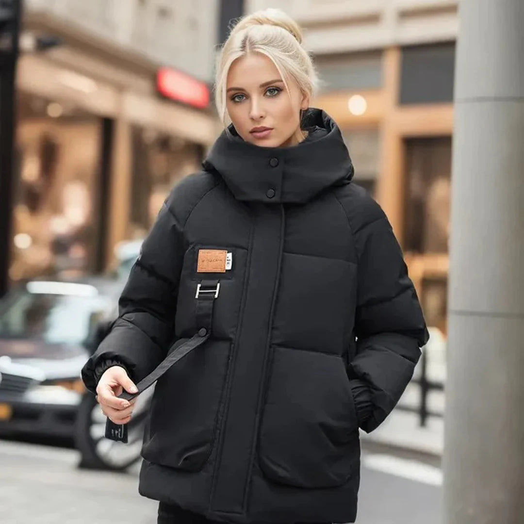 Classic High Collar Warm Padded Winter Jacket for Women
