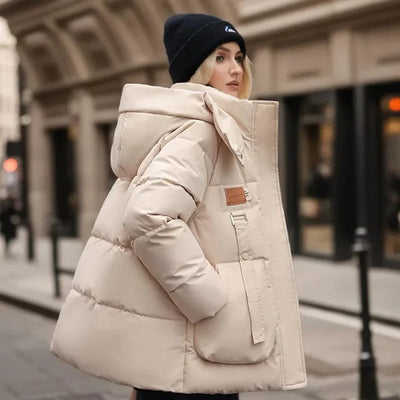 Classic High Collar Warm Padded Winter Jacket for Women