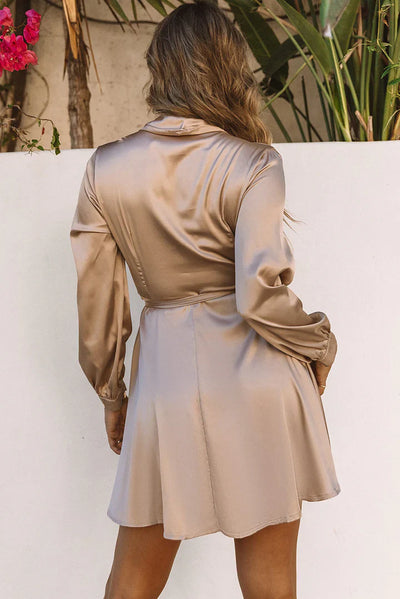 Classy V-neck Wrap Dress for Women