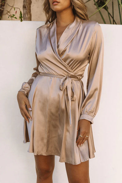 Classy V-neck Wrap Dress for Women