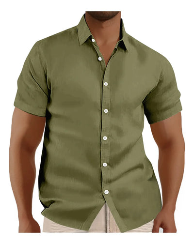 Men's Casual Short Sleeve Button-Down Shirt