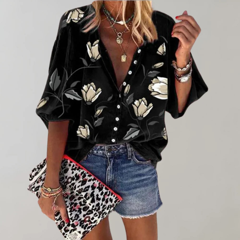Women's Casual Loose Fit Summer Blouse